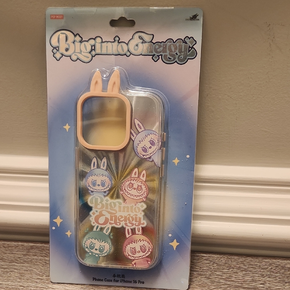 Labubu Pop Mart Big Into Energy iPhone 16 Pro Case